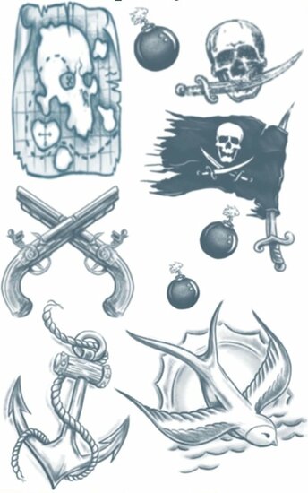 Tattoo set Piraat