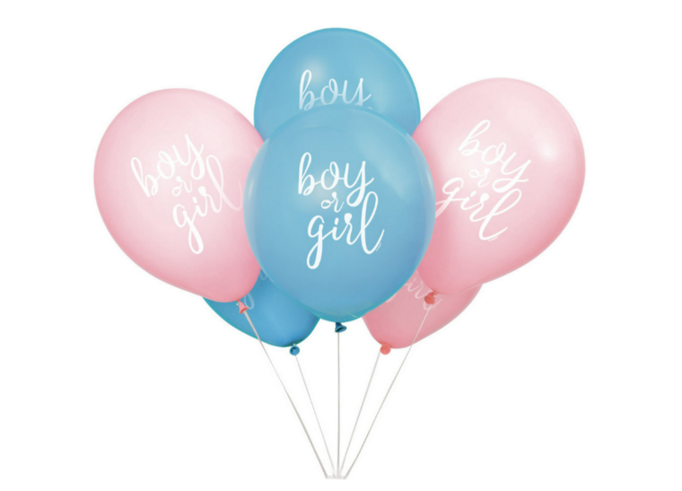 Ballonnen Gender reveal 8 stuks 30 cm