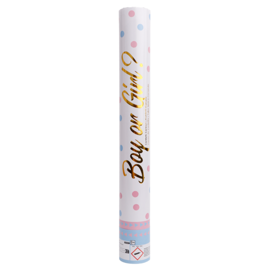 Gender Reveal Confetti Shooter 40 cm roze