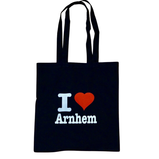 Arnhem Tas I Love Arnhem zwart katoen