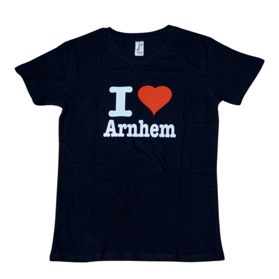 T-shirt zwart I Love Arnhem heren