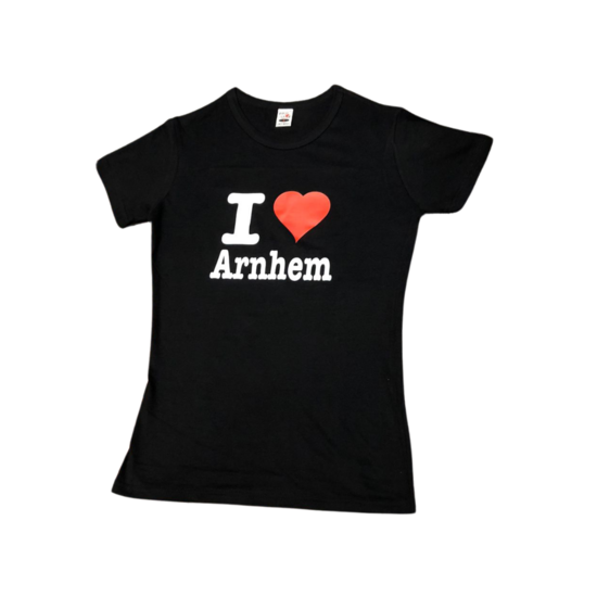 T-shirt zwart I Love Arnhem heren