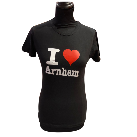 T-shirt zwart I Love Arnhem heren