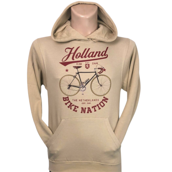 Hoodie Holland bike nation beige