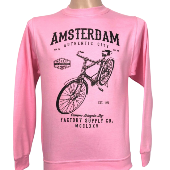 Sweater Amsterdam Fiets Roze