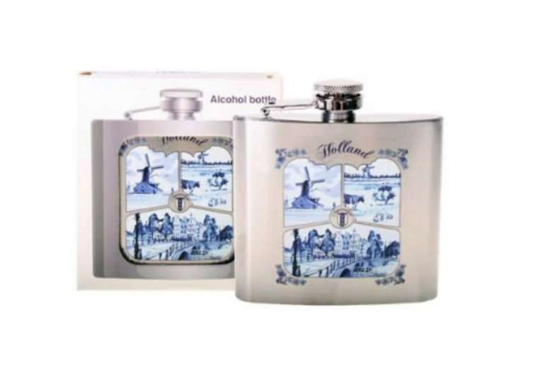 Zakfles Delfts Blauw Holland