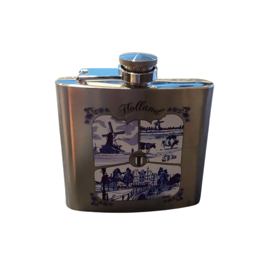 Zakfles Delfts Blauw Holland