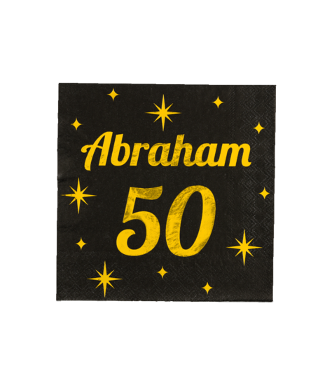 Servetten 50 jaar Abraham Classy - 16 stuks