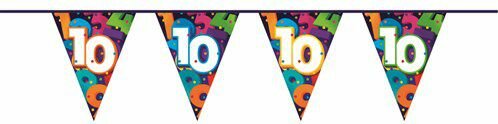Vlaggenlijn Cijfers 10 jaar - 10 meter
