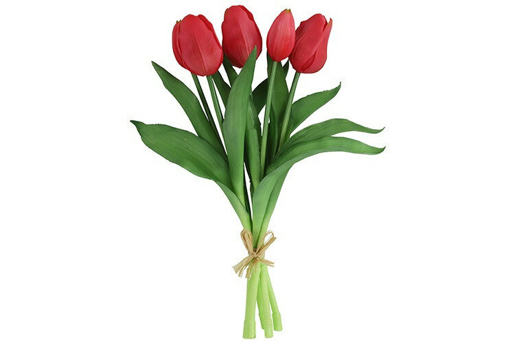Kunstboeket Tulpen - Kunstbloem Fuchsia - 5 Stuks