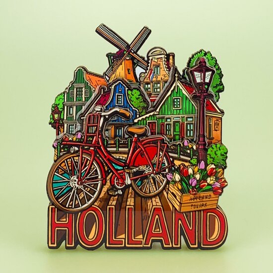Magneet MDF - Cityvibes Fiets Holland