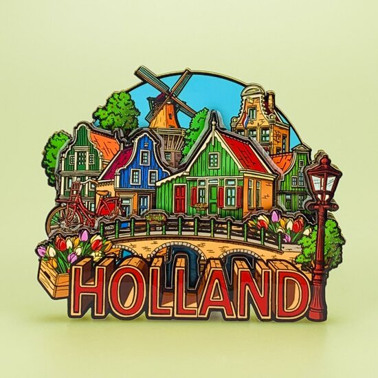 Magneet MDF - Cityvibes Huisjes Holland