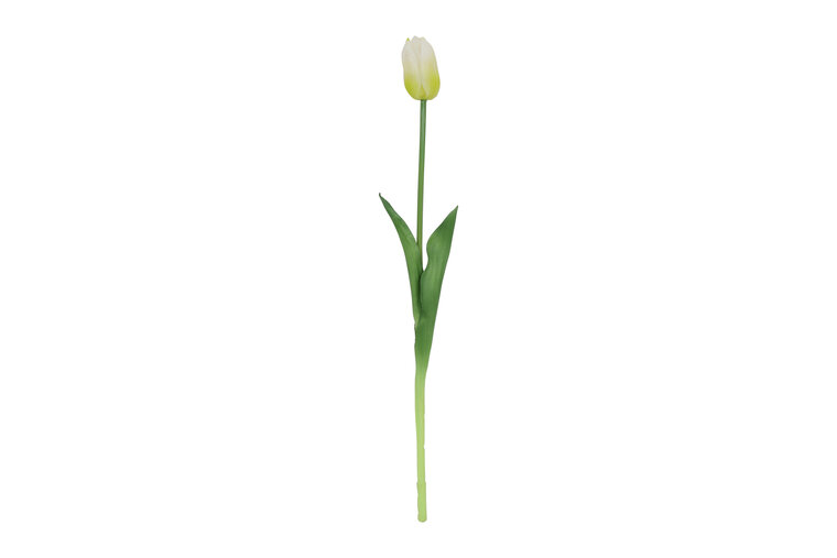 Kunstbloem Tulp - Wit - Zijdebloem
