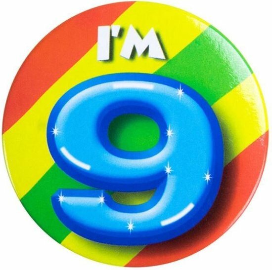 Button 9 jaar