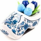 Magneet klom tulpen Delfts blauw