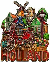 Magneet MDF - Cityvibes Fiets Holland