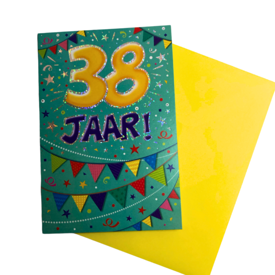 Verjaardagskaart That funny age 38