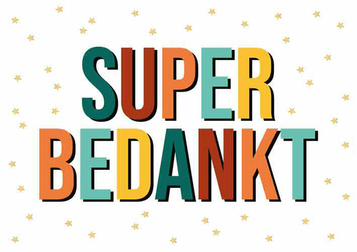 Wenskaart Daisy Super Bedankt