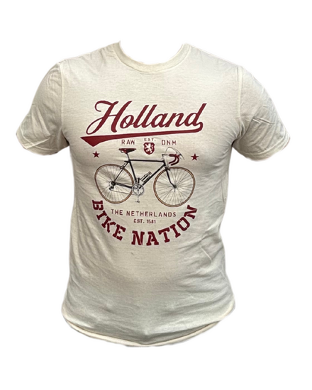 T-shirt crème Holland bike nation heren