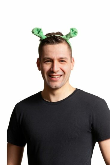 Hoofband Ogre Groen - Diadeem Bekende Personage