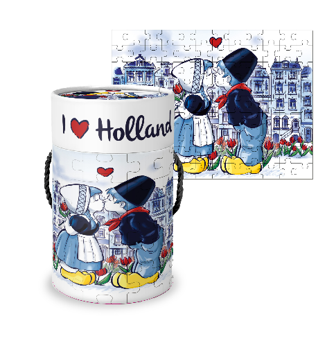 Puzzel Koker - Kussend Paartje