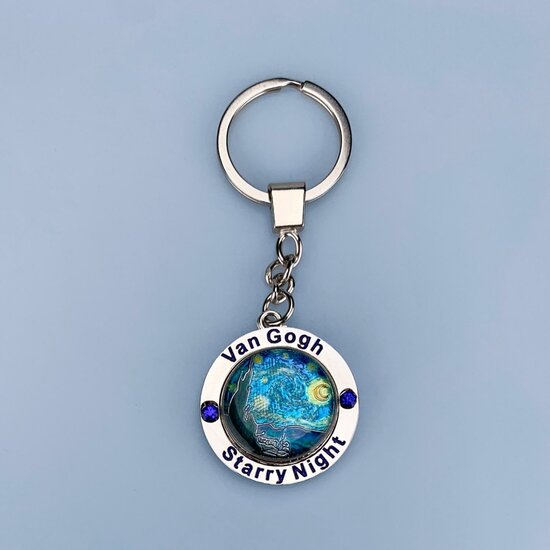 Sleutelhanger - Mono Spinning - Van Gogh - Starry Night