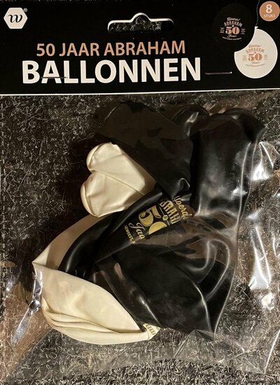 Ballonnen - Abraham 50 - Zwart-Wit