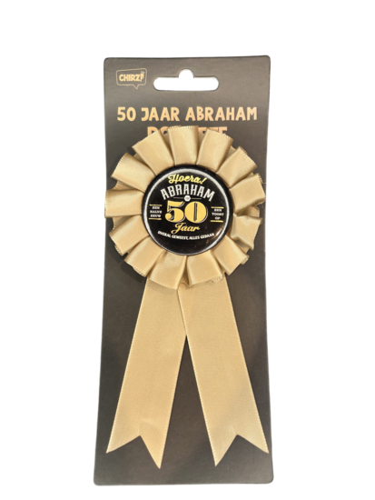 Rozet - Abraham 50 - Goud-Zwart