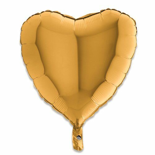 folieballon hart goud