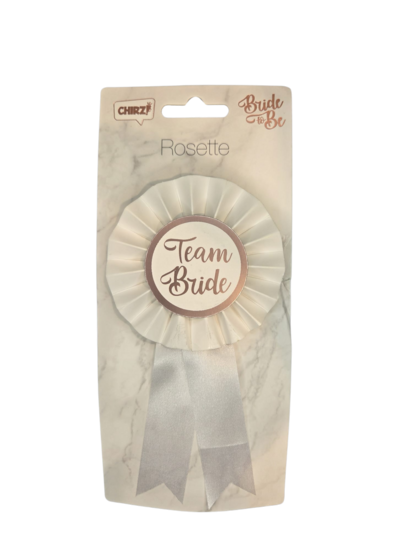 Rozet Vrijgezellenfeest - Team Bride - Wit-Goud