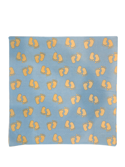 Servetten Geboorte - Jongen Blauw Voetjes - 20 stuks
