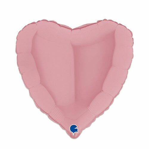 Folieballon Hart Mat - Roze - 45 cm