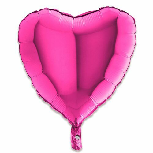 Folieballon Hart - Magenta - 45 cm