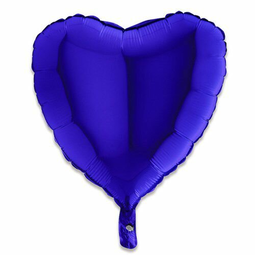 Folieballon Hart - Capriblauw - 45 cm