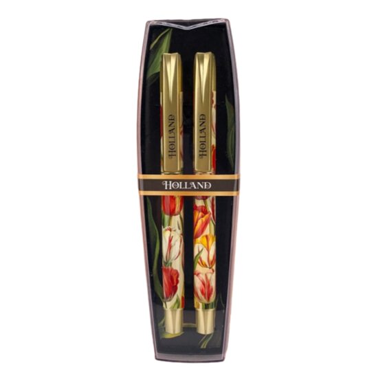 Pennenset - Vintage Tulpen - Cadeau Set - Pen Souvenir