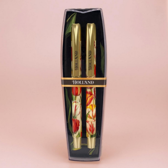 Pennenset - Vintage Tulpen - Cadeau Set - Pen Souvenir