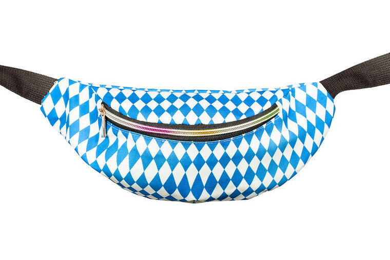 Heuptasje Oktoberfest - Blauw-Wit Geruit - Fanny Pack