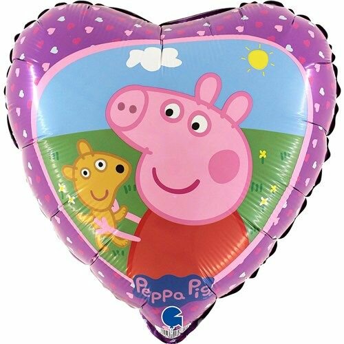 Folieballon - Peppa Pig Hartvorm - 45 cm