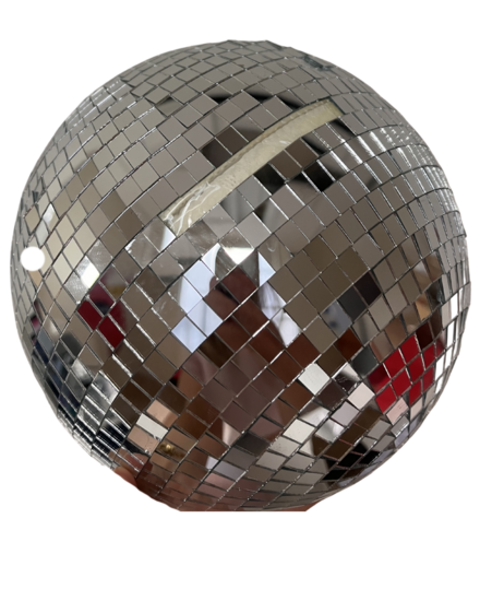 Discobal Zilver - Jaren 80 & 90 Accessoire - 20 cm