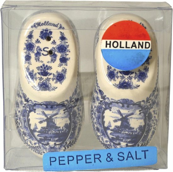 Peper & zout klompen Delfts blauw