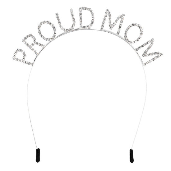 Diadeem Geboorte - Proud Mom - Metaal