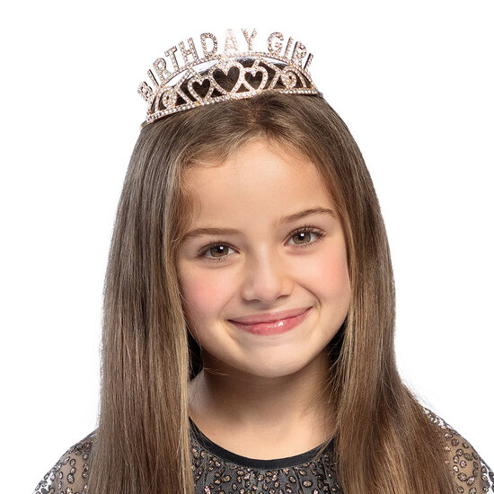 Diadeem Verjaardag - Birthday Girl - Metaal Rosé Goud