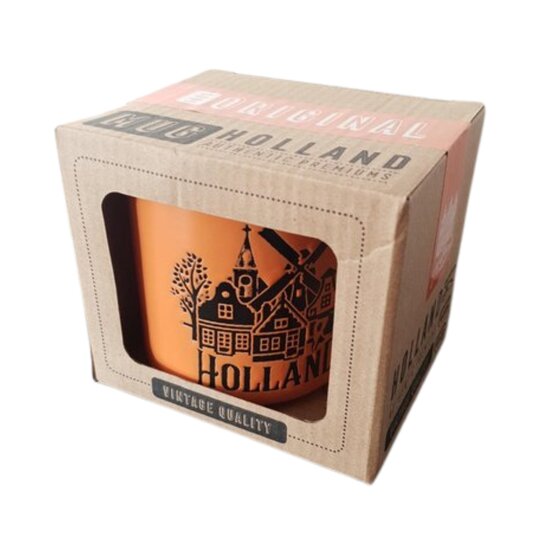 Souvenir Mok - Beker Holland Dorpje - Oranje