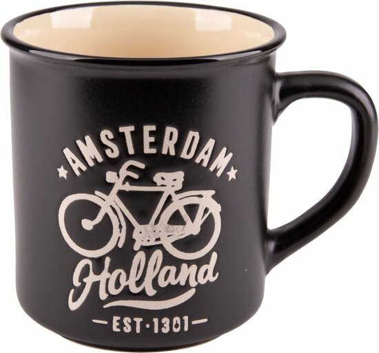 Beker Holland zwart fiets Amsterdam