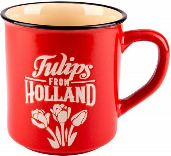 Beker Holland rood Tulpen