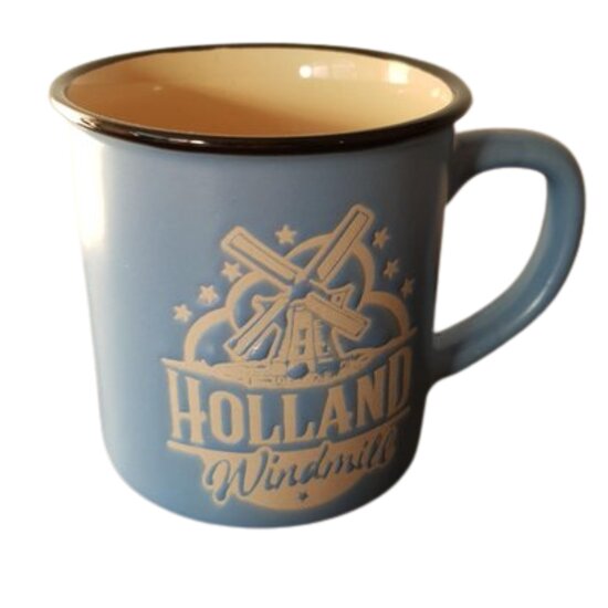 Beker Holland blauw Molen