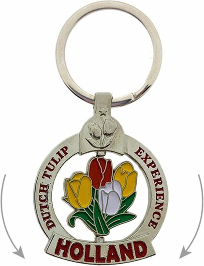 Sleutelhanger mono spinning Holland tulpen