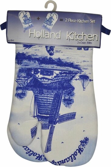 Oven handschoenen Delfts blauw molen