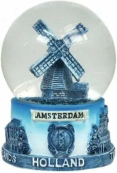 Sneeuwbol Molen Delftsblauw