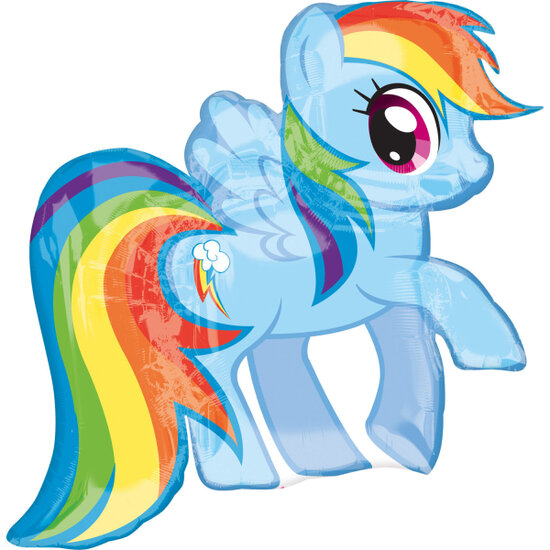 Folieballon - My Little Pony - Regenboog Blauw - 71 cm
